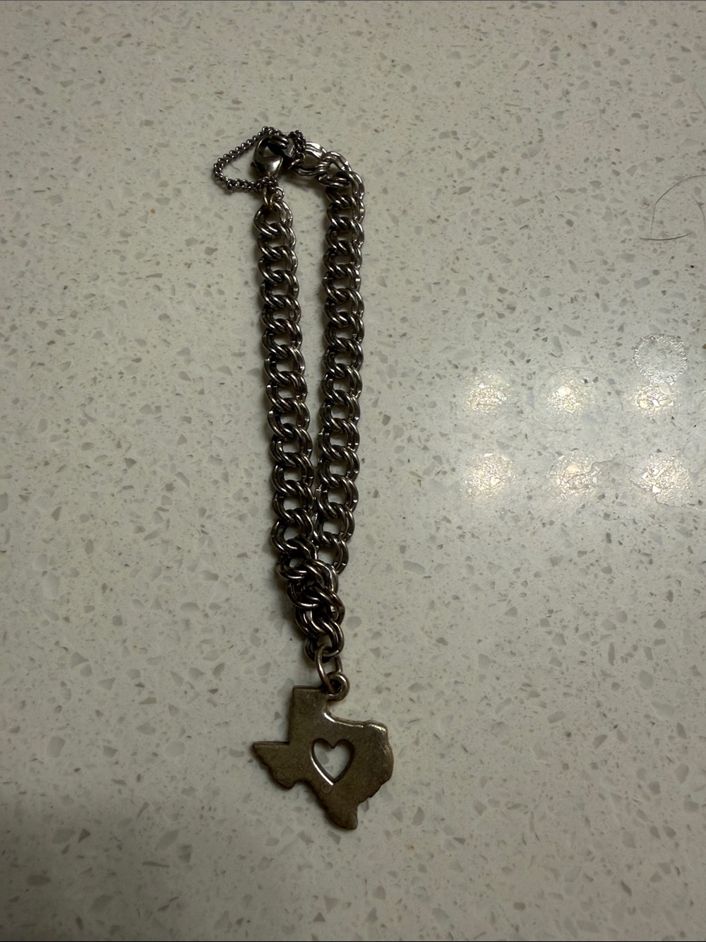 James Avery Silver Texas Heart Charm Bracelet